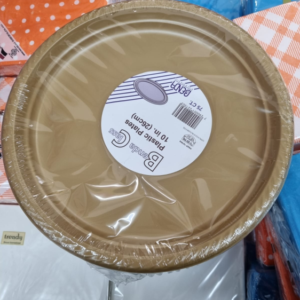 צלחת 10 ענק ואיכותי במיוחד צבע זהב 75 יחידות